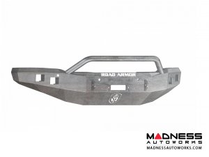 GMC Sierra 1500 Stealth Front Winch Bumper Pre-Runner Guard - Smittybilt XRC - Raw Steel WARN M12000 - (2014-2015)